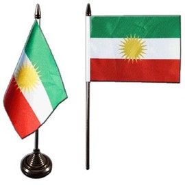 Flaggenfritze® Kurdistan Table Flag 10 x 15 cm