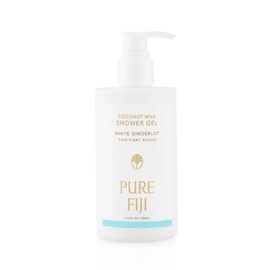 PURE FIJI Coconut Milk Shower Gel 9.47 oz / 280 ml | Hydrating, Moisturizing, Gentle, Natural Body Wash, Tropical Scent, Coconut Oil, Daily Skin Care (White Gingerlily)