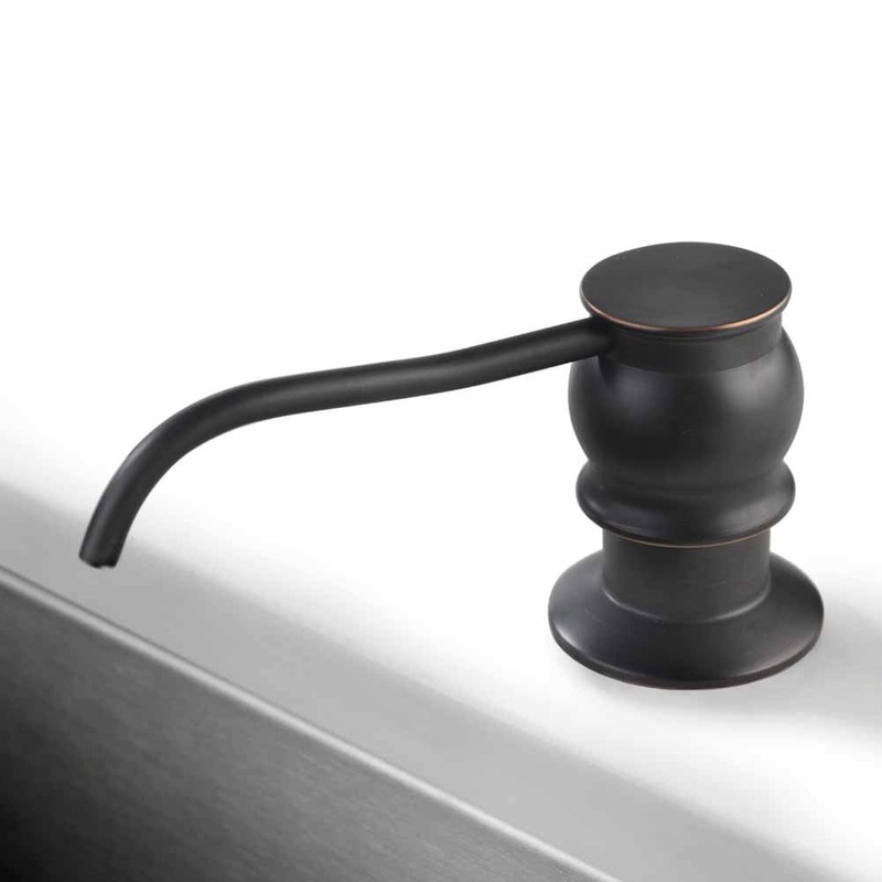 Brass Kitchen Soap Dispenser, Oil Rubbed Bronze in Sink Liquid