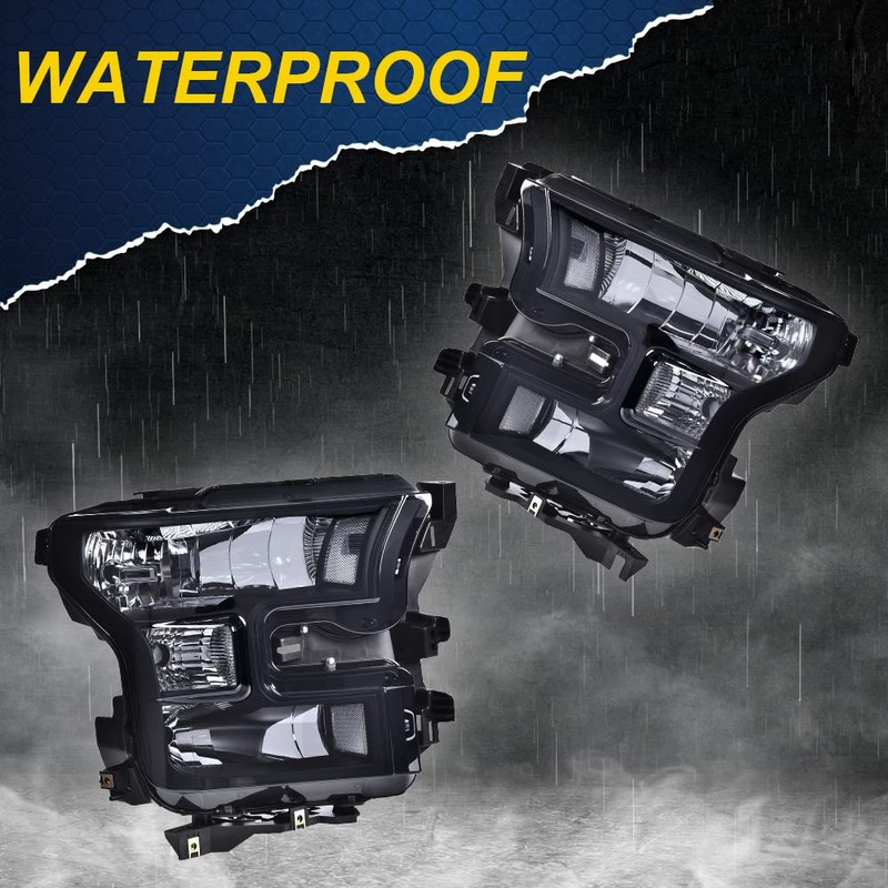 G-PLUS Headlights Assembly, Compatible with 2015 2016 2017 Ford F150
