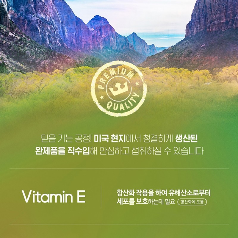 Premium high-content vitamin E 400IU 3-month supply / 프리미엄 고함량
