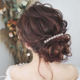 Yheakne Crystal Bridal Hair Comb Gold Rhinestone Hair Piece Wedding Headpieces Bride Side Comb Wedding Hair Accessories for Bride and and Bridesmaids (Gold)