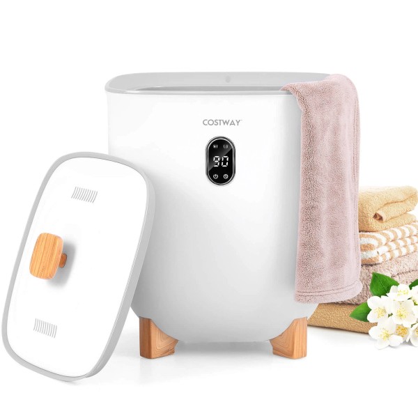 Costway Towel Warmer for Bathroom w/ 2 Heat Levels Timer