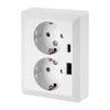 Flush-Mounted Double Socket, USB-A, USB-C, All-in-One, Series C1 Matte White