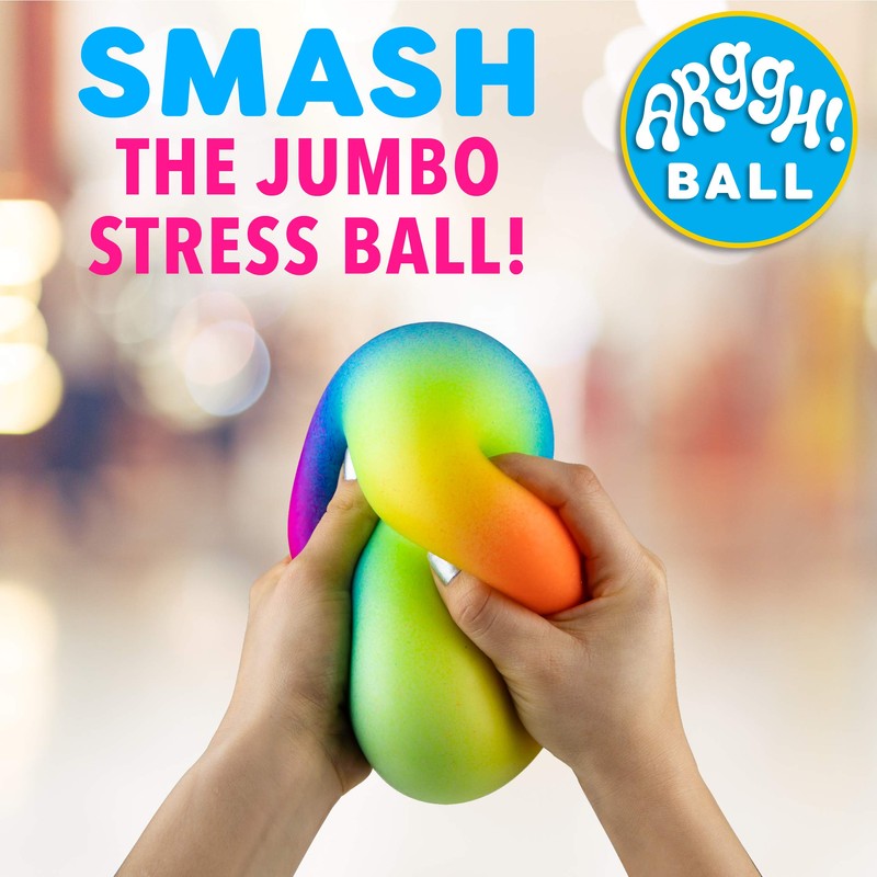 Power Your Fun Arggh Rainbow Giant Stress Balls for Adults