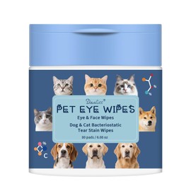 Dog Eye Wipes Gently Remove Tear Stain, Debris and Discharge. Pet Eyes Cleaner Wipes for Dogs & Cats, Remove Crust, Mucus. Soft Pet Tear Wipes, Hypoallergenic with Aloe & Chamomile 80 Pcs