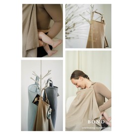 Breathable Muslin Nursing Cover for Breastfeeding by Bond (Light Brown) - Pumping Breastfeeding Cover Up for Mom I Also Works Ideal as Stroller Cover and Privacy Nursing Blanket