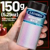 LEOBRO White Glitter, 150G/5.29OZ Glitter, Holographic White Fine Glitter, Extra
