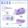 Glarks 1008pcs Purple Office Supplies Kit Desk Accessories Include Stapler,
