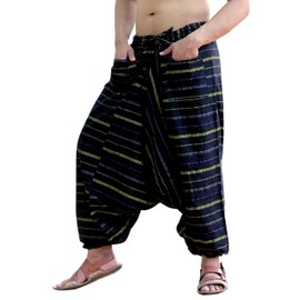 Sarjana Handicrafts Men's Cotton Harem Genie Dance Yoga Alibaba Hippie Pants