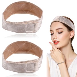 Women Wig Caps, 2 Pieces Non-Slip Wig Band, Breathable Wig Cap for Holding Women’s Wig and Scarf (Beige)