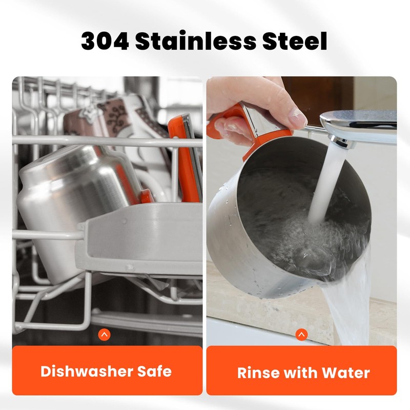 Stainless Steel Milk Frother for Coffee, 3-in-1 Electric Milk Warmer
