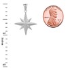 Enchanting North Star Charm Pendant in Sterling Silver Satin Finish