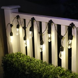 Alpine Corporation 93" L Indoor/Outdoor 10 Edison Bulb Hanging String Lights with Timer