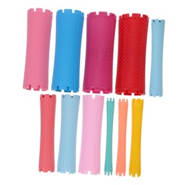 FRCOLOR 100pcs Reusable Hair Rollers Jumbo Perm Rod Hair Styling Tool Set Wavy Rollers Clips Perm Kit for