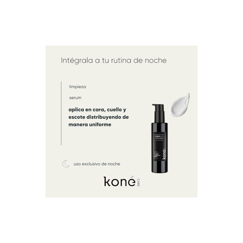 Koné Care Crema despigmentante unificadora: Vitamina C, rosa mosqueta, limón