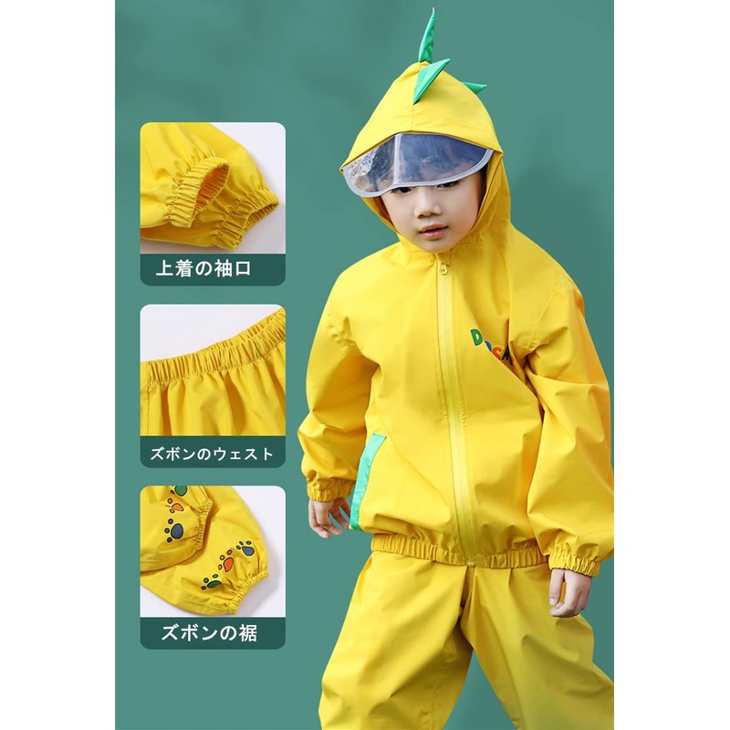 Raincoat, Top and Bottom Set, Cute Rainwear, Girls, Boys, Rainsuit,