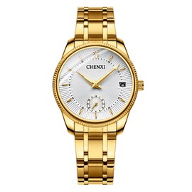 JewelryWe Men's Women's Watch with Rhinestone Roman Numerals Dial Metal Strap Quartz Analogue Watch Mother's Day Gold Silver, 2 - White - Women's Watch, Bracelet