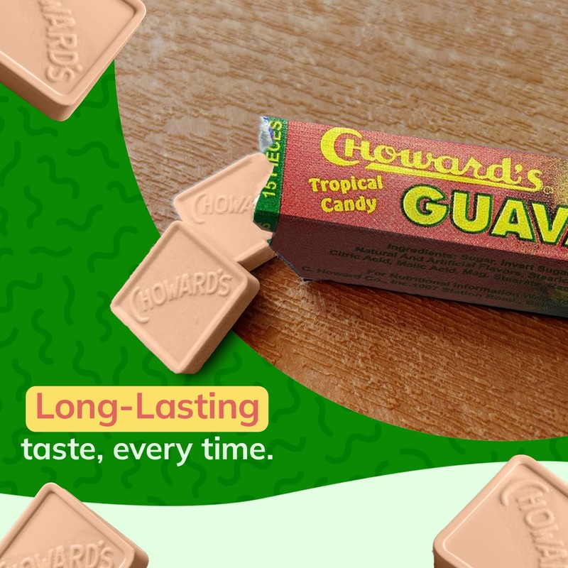 Choward's Guava Tropical Candy | Unique Fruit Flavors of Mint