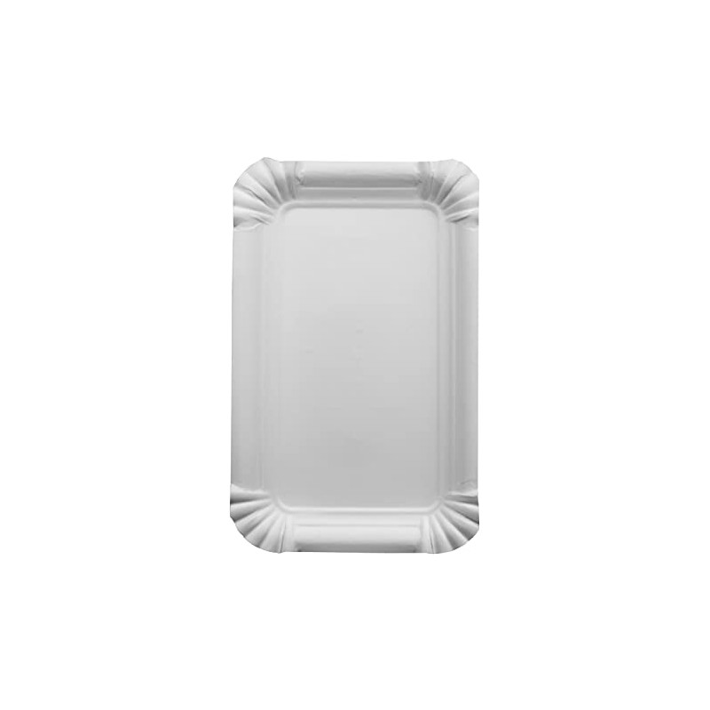 Gastro-Bedarf-Gutheil 250 Disposable Paper Plates Square in White 10 x