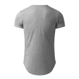LETAOTAO Camisas largas para hombre, camisetas de hip hop, camisetas largas de teñido anudado, camisetas de gimnasio hipster, camisetas festoneadas (regular y grande y alta), marino, Large/D