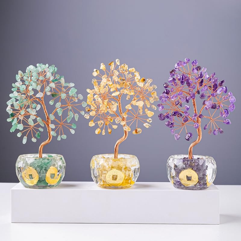 (Amethyst) Feng Shui-Crystal Tree-Money Tree-Home Decor-Office Decor-Quartz-Seven Chakra-Healing Gemstone-Birthday Gift