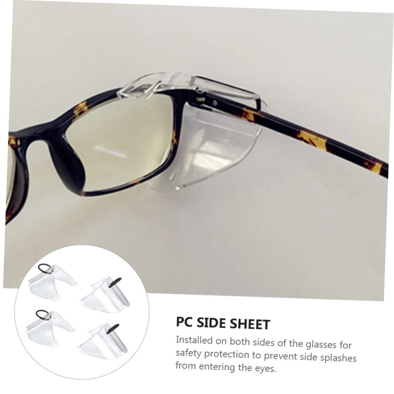 WHAMVOX 2 Pairs Glasses Side Shield Side Protectors for Eye