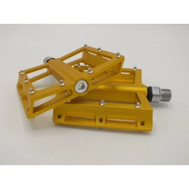 Neco CNC Aluminum Alloy BMX Downhill ATB Platform 9/16 Pedals - Gold