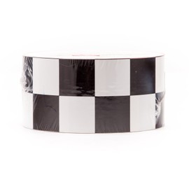 ISC Checkerboard Black and White Checkerboard Tape: 3 in. x 15 yds. (Black/White Square pattern)