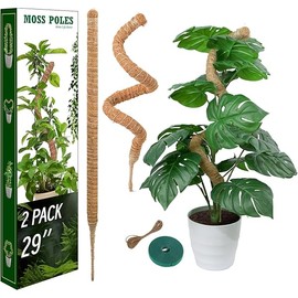 2 Pack Moss Pole, LveSunny 29 Inch Bendable Moss Pole Monstera Plant Support, More Flexible and Corrosion-Resistant Monstera Plant Support, Suitable for Potted Plants to Grow Upwards