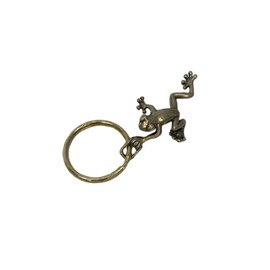 Kaimed Frog Key Holder, Feng Shui Goods, Money, Frog, Double Ring, Crafts, Good Luck, Lucky Item, Home Office Decoration, Brass, Brass, Frog, Good Luck, Good Luck, Good Luck, Harvest Prayer, Amulet,