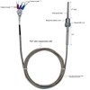 Ouitble PT100 Thermocouple, PT100-RTD Sensor PT100 Thermocouple Temperature Sensor Stainless