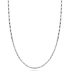 Silver Rhodium 46cm 18'' Heshe Necklace Neck 1mm Solid Chain for Pendant