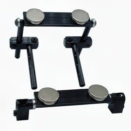 1 Set RC Car Magnetic Body Column Aluminium Alloy Body Mount Column Set with Scale for 1/10 RC Drift HSP 94123 94122 Tamiya 416 417 Sakura S XI CS (Black)