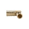 sourcing map Brass Barb Hose Fitting, 90 Degree Elbow 16mm