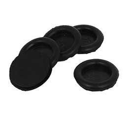 sourcing map Black Rubber Closed Blind Blanking Hole Wire Cable Grommets 22mm (Pack of 5)