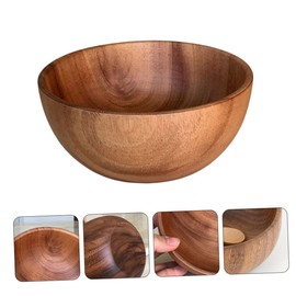 Kichvoe 1pc Wooden Bowl Snack Container Rustic Decor Fruit Decor Fruits Wooden Food Bowl Olive Tree Kitchen Bowl Food Basin Home Bowl Japanese-Style Small Bowl Dish Spaghetti Wood