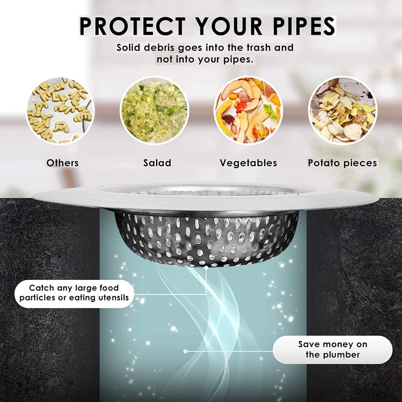 Buy-Simplicity® Sink Strainer for Kitchen Bathroom - Free of Rust