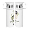 Thermoskanne aus Edelstahl mit integrierter Tasse – Mommy Cat and