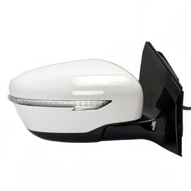 Spieg NI1321256 Passenger Side Mirror Replacement for Nissan Murano 2015-2020 Power Heated Turn Signal Light Power Folding PTM White Cover 9PIN (RH)