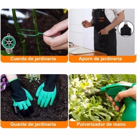 AZYAADIXX Juego De Herramientas De Jardín Kit Manual Jardinería 11pzs