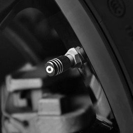 Tapones de válvula para Mercedes Smart 450 451 453 Fortwo Forfour - Accesorios decorativos para neumáticos (logotipo C, negro)