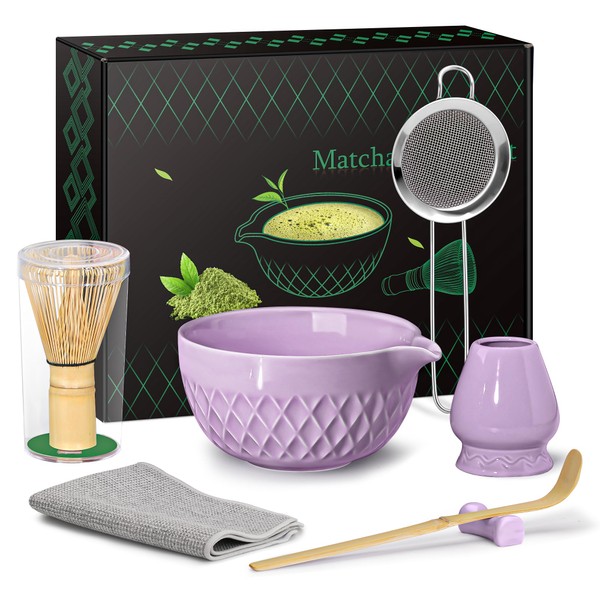 Matcha Whisk Set, 7 Pcs Matcha Kit, Ceramic Matcha Set