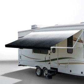 RecPro RecPro RV Awning Fabric Replacement | Width Options from 8 Feet to 22 Feet | Variety of Color Options | 8' (96") Length RV Awning | Premium Vinyl (17' - Actual Width 16' 1", Charcoal Fade)