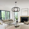 Lanhall 6 Light Farmhouse Chandelier Black Dining Room Light Fixture