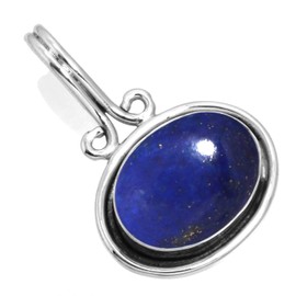 Jeweloporium Natural Blue Lapis Lazuli 925 Silver Pendant for Women Gemstone Cocktail Silver Pendant Necklace Thanksgiving Gift Victorian Jewelry