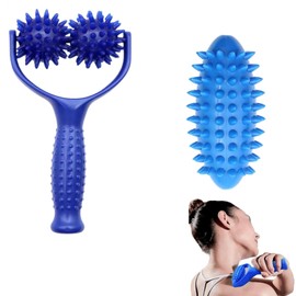 MAEXUS Massage Roller, Massage Roller with Handle Set, Interchangeable Hedgehog Ball, Massage Roller, Massage Ball, Fascia Roller, Hand Massager for Muscle Pain, Shoulders, Back Massage