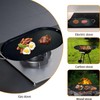 LetFeng Large Oval Comal Griddle Nonstick Coating Black Griddle Double