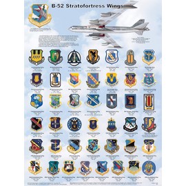B-52 Stratofortress Wings Poster 18 x 24 Military Airplanes