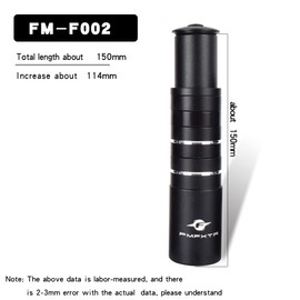 FOMTOR Bike Stem Riser, 150 mm Handlebar Stem Riser, Stem Risers, Adapter for 1-1/8 Inch 28.6 mm Fork, Mountain Bike, Road Bike, MTB, BMX